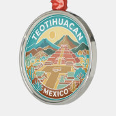 Teotihuacan Mexico Metalen Ornament (Links)