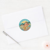 Teotihuacan Mexico Ronde Sticker (Envelop)