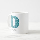 Tepaalgitter Monogram D Persoonlijk Koffiemok (Voorkant links)