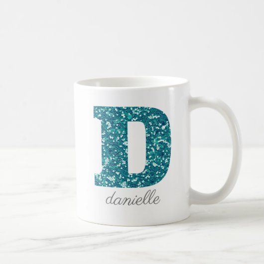Tepaalgitter Monogram D Persoonlijk Koffiemok (Rechts)