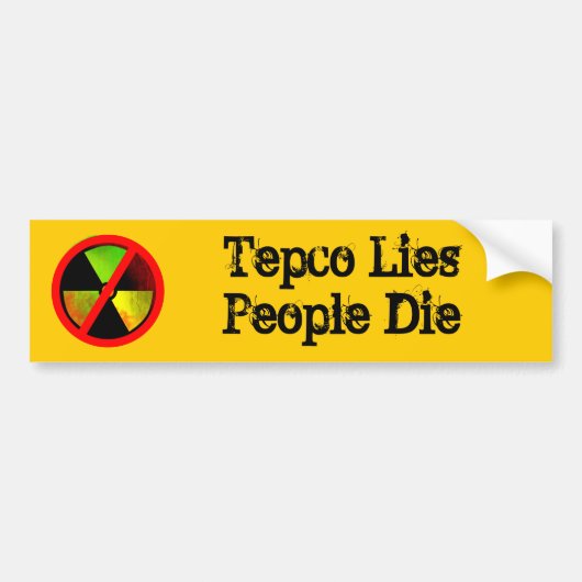 Tepco Lies People die Custom Anti-Nuke Sticker (Voorkant)