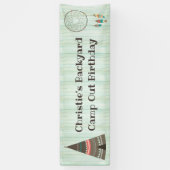 Tepee Camping Birthday Banner (Verticaal)