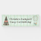 Tepee Camping Birthday Banner (Horizontaal)