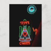 Tepee Curios Neon Sign, Tucumcari, N.M. Briefkaart (Voorkant)