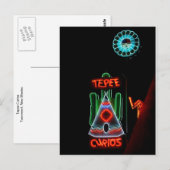 Tepee Curios Neon Sign, Tucumcari, N.M. Briefkaart (Voorkant / Achterkant)