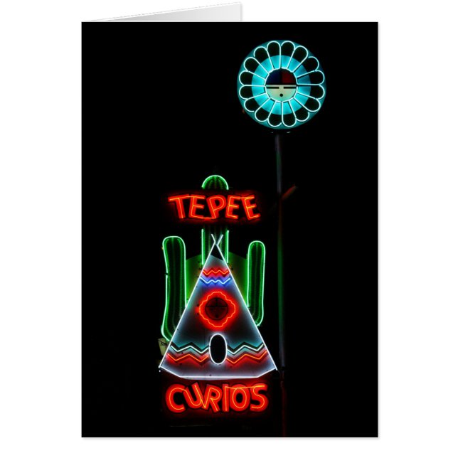 Tepee Curios Neon Sign, Tucumcari, New Mexico (Voorkant)