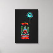 Tepee Curios Neon Sign, Tucumcari, New Mexico Canvas Afdruk (Voorkant)