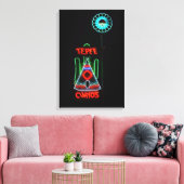 Tepee Curios Neon Sign, Tucumcari, New Mexico Canvas Afdruk (Insitu (Woonkamer))