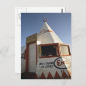 TEPEE GAS STATION ON ROUTE 66 TRAVEL BRIEFKAART (Voorkant / Achterkant)
