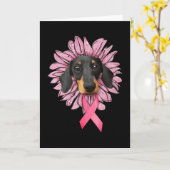 Tepel kanker bewustzijn bij dachshunds kaart (Gele Bloem)
