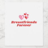 Tepel kankerbewustzijn wijn etiket (Enkel label)