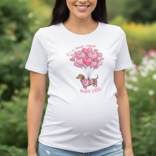 Tepel Klein Baby Meisje Dachshund Geslacht Reveal Tri-Blend Shirt
