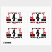 Tepel omhoog, Tepel neer, Olieveld Gezegde, Olie,  Rechthoekige Sticker (Vel)