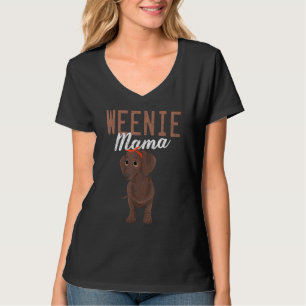 Tepels Mama Huisdier Hond Vrouwen Wiener Teckel T-shirt