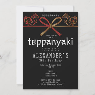 Teppanyaki BLK Japans Steakhouse Dragon Verjaardag Kaart