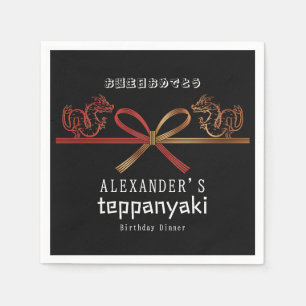 Teppanyaki BLK Japans Steakhouse Dragon Verjaardag Servet