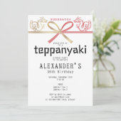 Teppanyaki Japans Steakhouse Dragon Verjaardag Kaart (Staand voorkant)