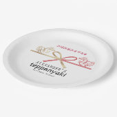 Teppanyaki Japans Steakhouse Dragon Verjaardag Papieren Bordje (Gekanteld)