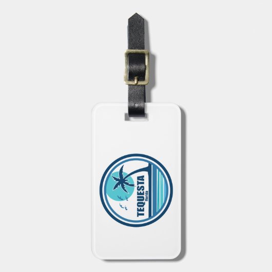 Tequesta Florida Palm Tree Birds Bagagelabel (Voorkant verticaal)