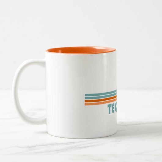 Tequesta Florida Sun Palm Trees Tweekleurige Koffiemok (Links)