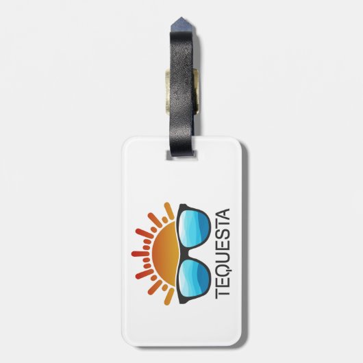 Tequesta Florida zonnebril Bagagelabel (Achterkant verticaal)
