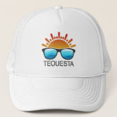 Tequesta Florida zonnebril Trucker Pet (Voorkant)