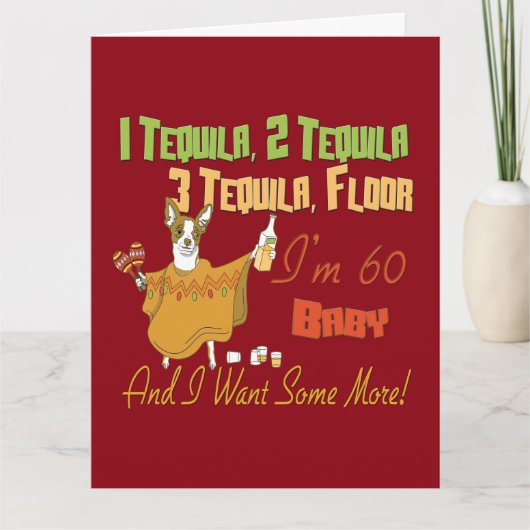 Tequila 60th Birthday Party Collectie Kaart (Voorkant)