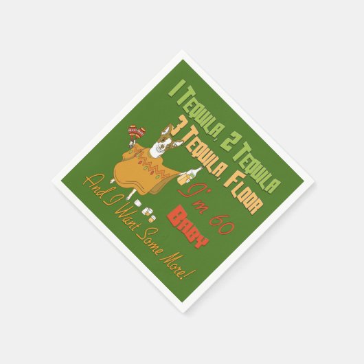 Tequila 60th Birthday Party Collectie Servetten (Hoek)