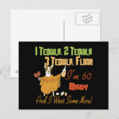 Tequila 60th Birthday Party Collectie Uitnodiging Briefkaart (Voorkant / Achterkant)