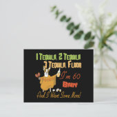 Tequila 60th Birthday Party Collectie Uitnodiging Briefkaart (Staand voorkant)