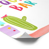 Tequila Bar Fiesta Dranken Cactus Tafelbord Poster (Hoek)