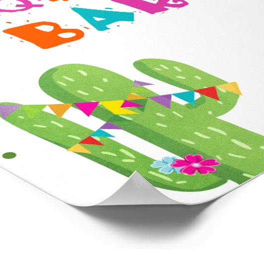 Tequila Bar Fiesta Drinken Cactus Table Sign Poster (Hoek)