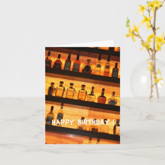 Tequila Birthday Kaart (Gele Bloem)