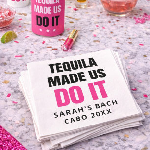 Tequila bracht ons ertoe Bruidsmeisjes zuipen Servet