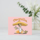 Tequila Cactus Mexican Sombrero Briefkaart (Staand voorkant)