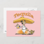 Tequila Cactus Mexican Sombrero Briefkaart (Voorkant / Achterkant)