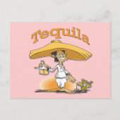 Tequila Cactus Mexican Sombrero Briefkaart (Voorkant)