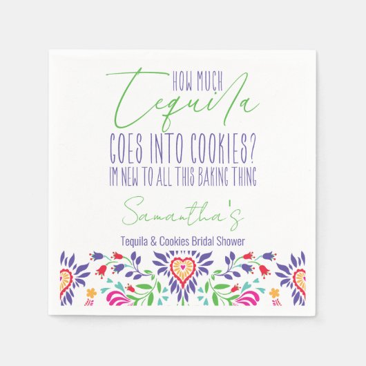 Tequila & Cookies Baking Class Vrijgezellenfeest P Servet (Voorkant)