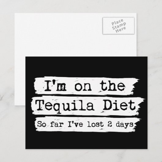 Tequila Diet Briefkaart (Voorkant / Achterkant)