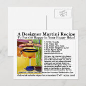 Tequila Dinsdag Martini Recipe Briefkaart (Voorkant / Achterkant)