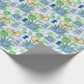 Tequila Drink Blue Agave Cactus Patroon Cadeaupapier (Hoek)