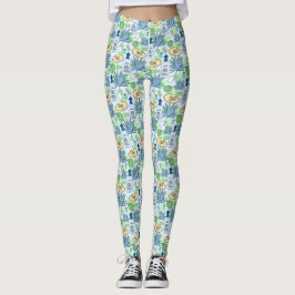 Tequila Drinker Blue Agave Cactus en Sombreros Leggings