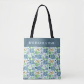 Tequila Drinker Blue Agave Cactus Patterned Tote Bag (Voorkant)