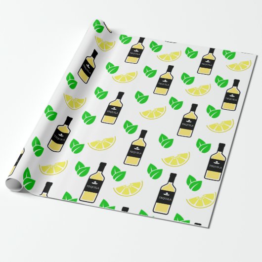 Tequila en citroen cadeaupapier (Uitgerold)