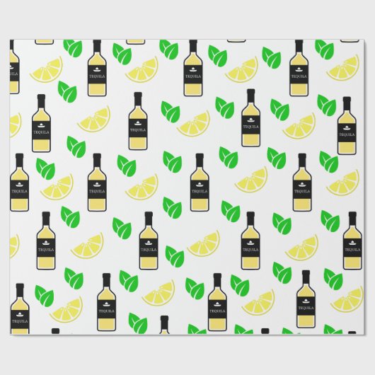 Tequila en citroen cadeaupapier (Vlak)