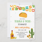 Tequila en de uitnodiging van tacos fiesta (Voorkant)