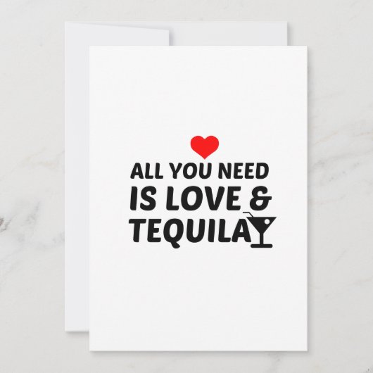 TEQUILA EN LOVE BEDANKKAART (Voorkant)