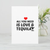 TEQUILA EN LOVE BEDANKKAART (Staand voorkant)