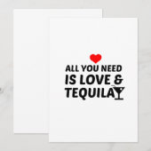 TEQUILA EN LOVE BEDANKKAART (Voorkant / Achterkant)