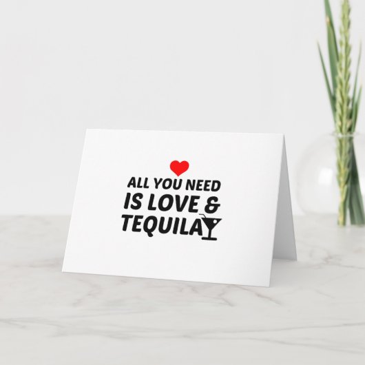 TEQUILA EN LOVE FEESTDAGEN KAART (Voorkant)